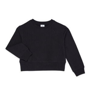 Athletic Works Girls Active Fleece Sweatshirt Relaxed Casual Black Sz XL (14-16)